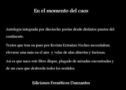 En el momento del caos -Antología poética- - Imagen 2