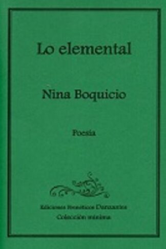 Lo elemental -Poemario de Nina Boquicio-
